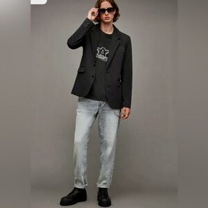 NEW WITH TAGS ALL SAINTS HELM BLAZER IN CHARCOAL MARL